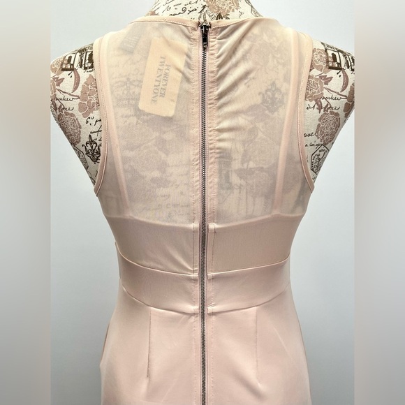 FOREVER 21 Blush pink sheer top bodycon midi dress size M - Picture 4 of 14